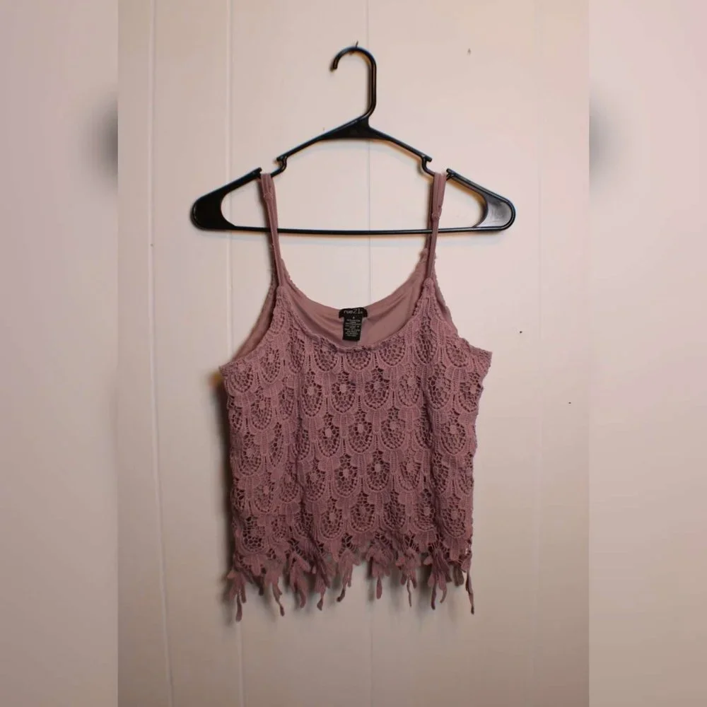 Rue21 Lace Crop Tank Top - Picture 1 of 3
